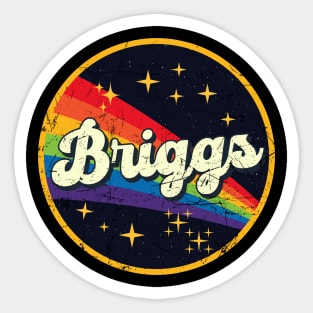 Briggs // Rainbow In Space Vintage Grunge-Style Sticker